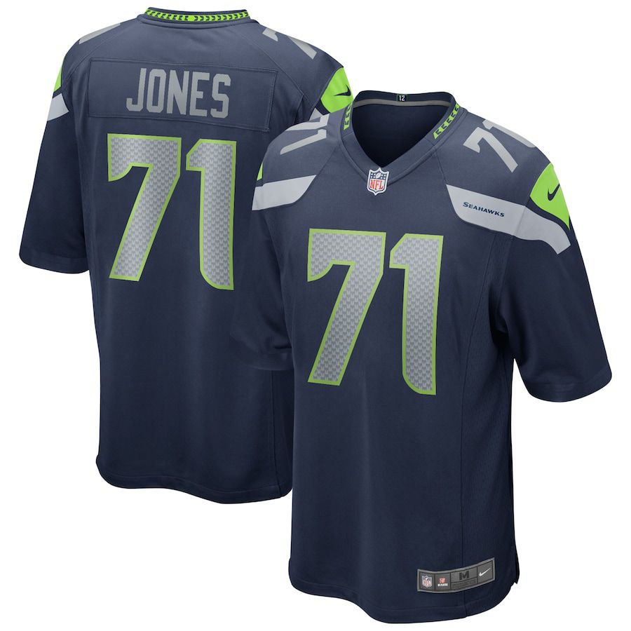 Men Seattle Seahawks 71 Walter Jones Nike College Navy Game Retired Player NFL Jersey